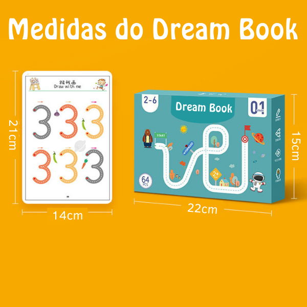 Caderno de Desenho Infantil-Dream Book - Cosmos Ofertas 